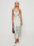Vasiliki Maxi Dress White Green Floral