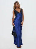 Voila Lace Maxi Dress Navy Black