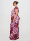 Soleila Maxi Dress Purple Multi Curve