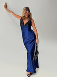 Voila Lace Maxi Dress Navy Black