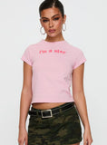 Im A Star Graphic Top Pink