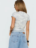 Nyxan Layered Baby Tee Camo Grey