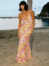 Lauraline Maxi Dress Pink Floral