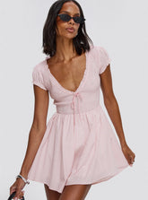 Wescott Stripe Playsuit Pink White