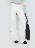 Hereos Mid Rise Baggy Leg Jeans White