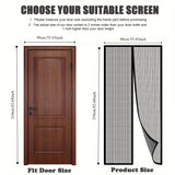 heavy duty magnetic screen door self sealing hands free mesh