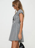 Wescott Gingham Playsuit Black White Petite