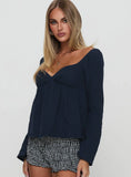 Khalea Long Sleeve Top Navy