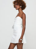 Bradwell Strapless Mini Dress White