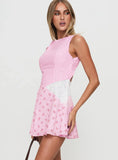 Kandie Patchwork Mini Dress Pink Multi