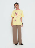 Wild Light Oversized Graphic Tee Yellow Pink