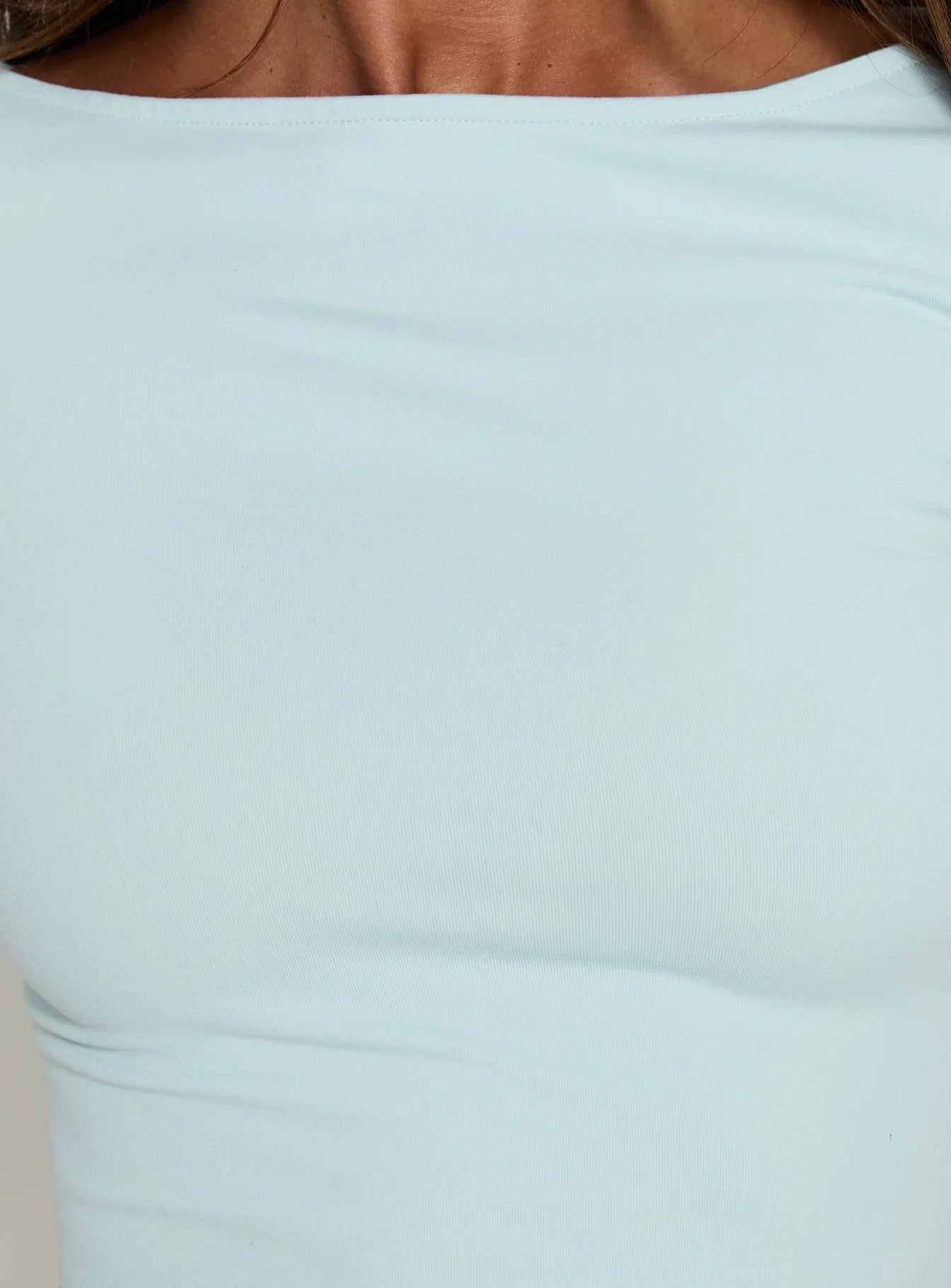 Daily Define Boatneck 3 4 Sleeve Top Icy Blue