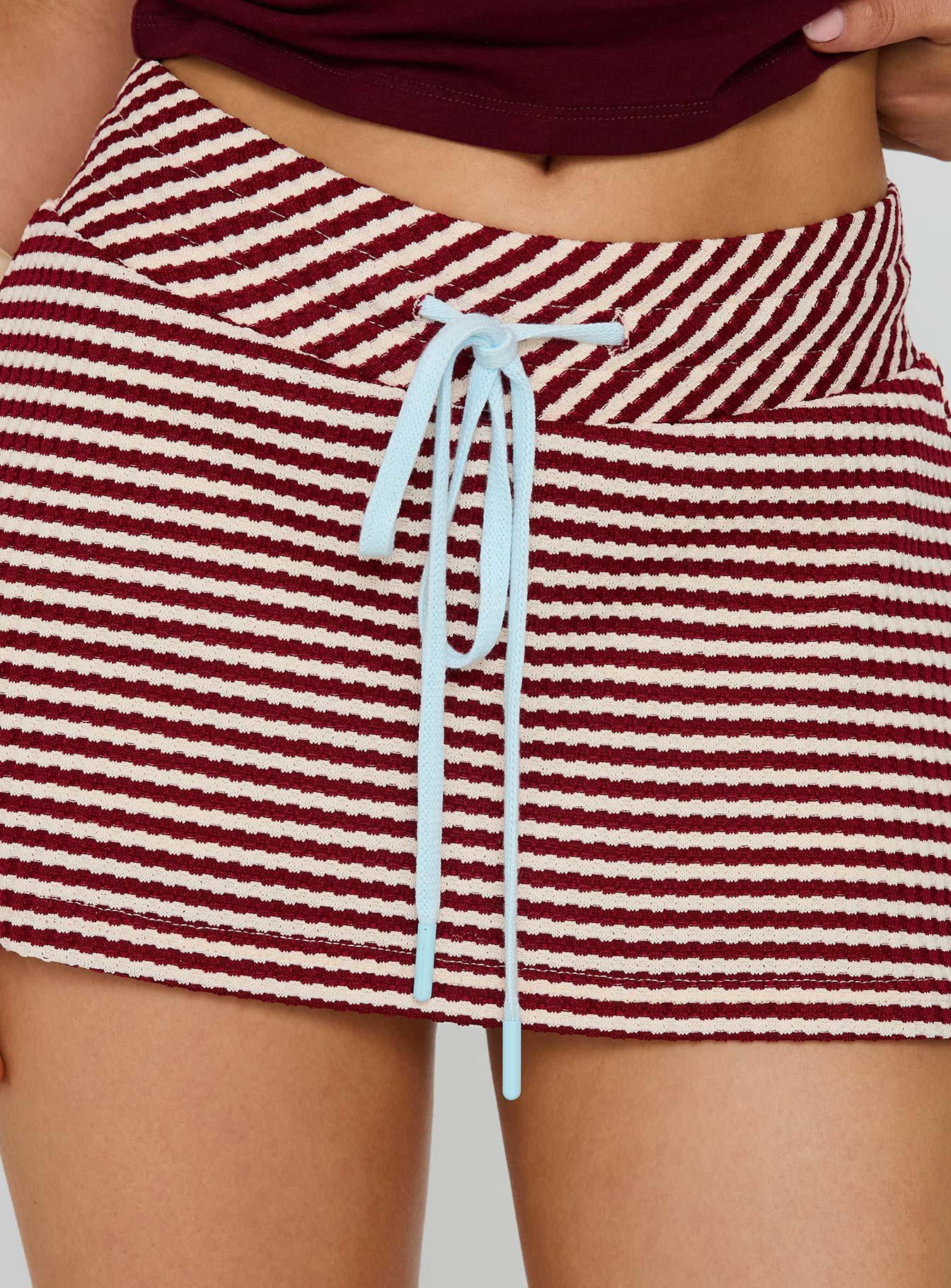 Bexi Textured Skort Red White Stripe