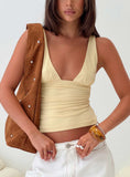 Sublime Ruched Top Yellow