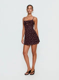 Powell Mini Dress Burgundy Pink Polka Dot
