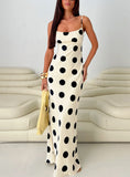 Avienna Maxi Dress Cream Polka Dot