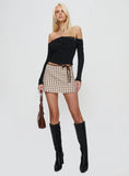 Korren Low Rise Skort Plaid Tall