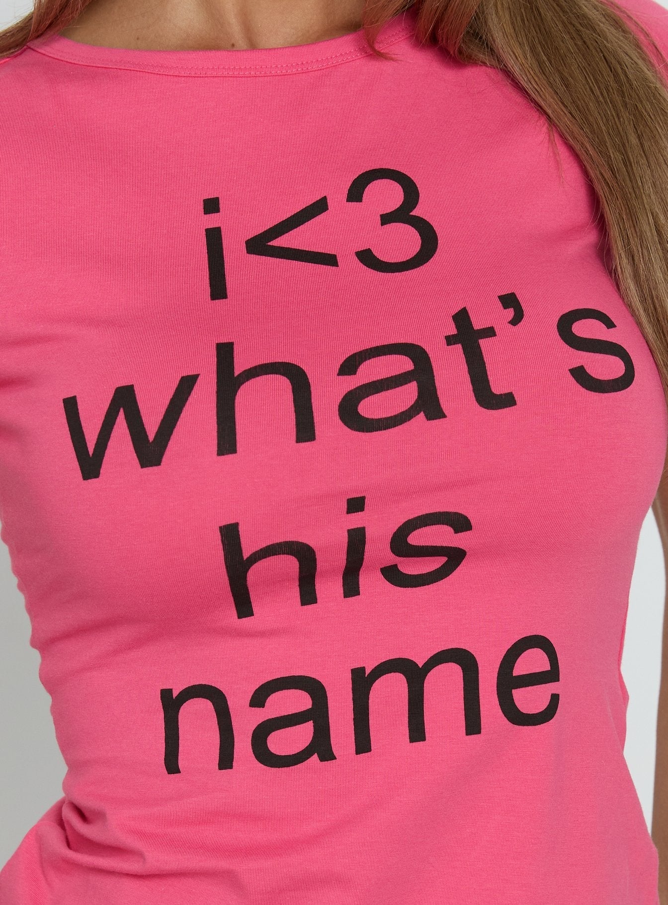 Whats His Name Graphic Top Hot Pink