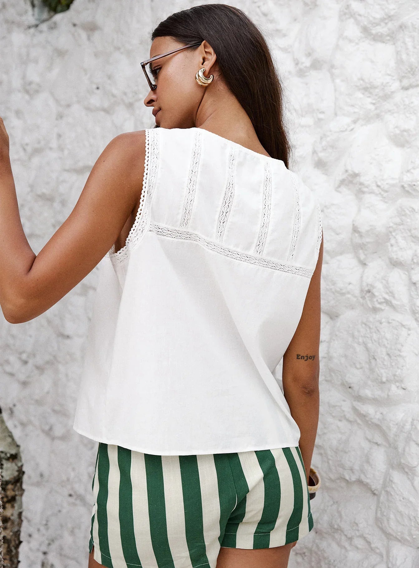 Angourie Blouse Top White