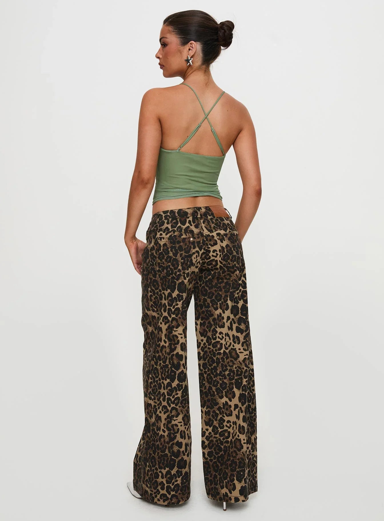 Pantar Low Rise Pants Leopard