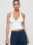 Whimsy Halter Top White