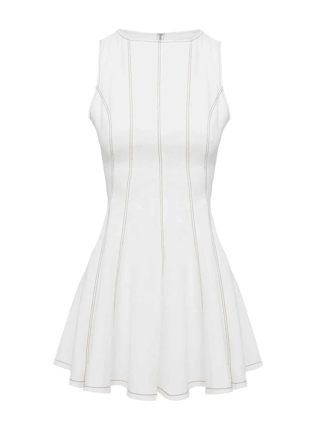 Composure Pleat Mini Dress White