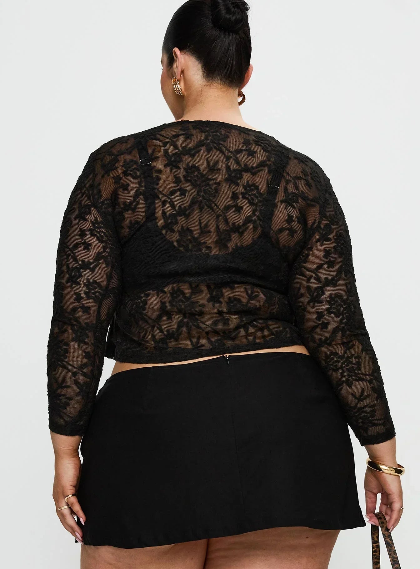 Martine Sheer Top Black Curve