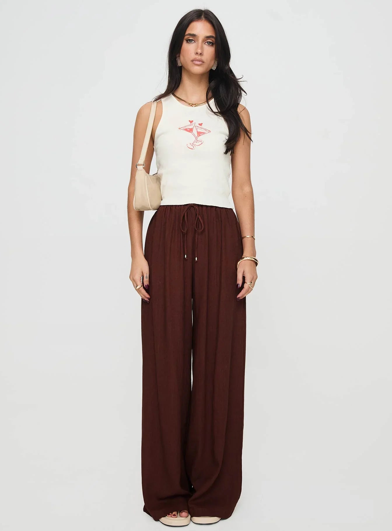 Ogilvie Linen Blend Pants Chocolate