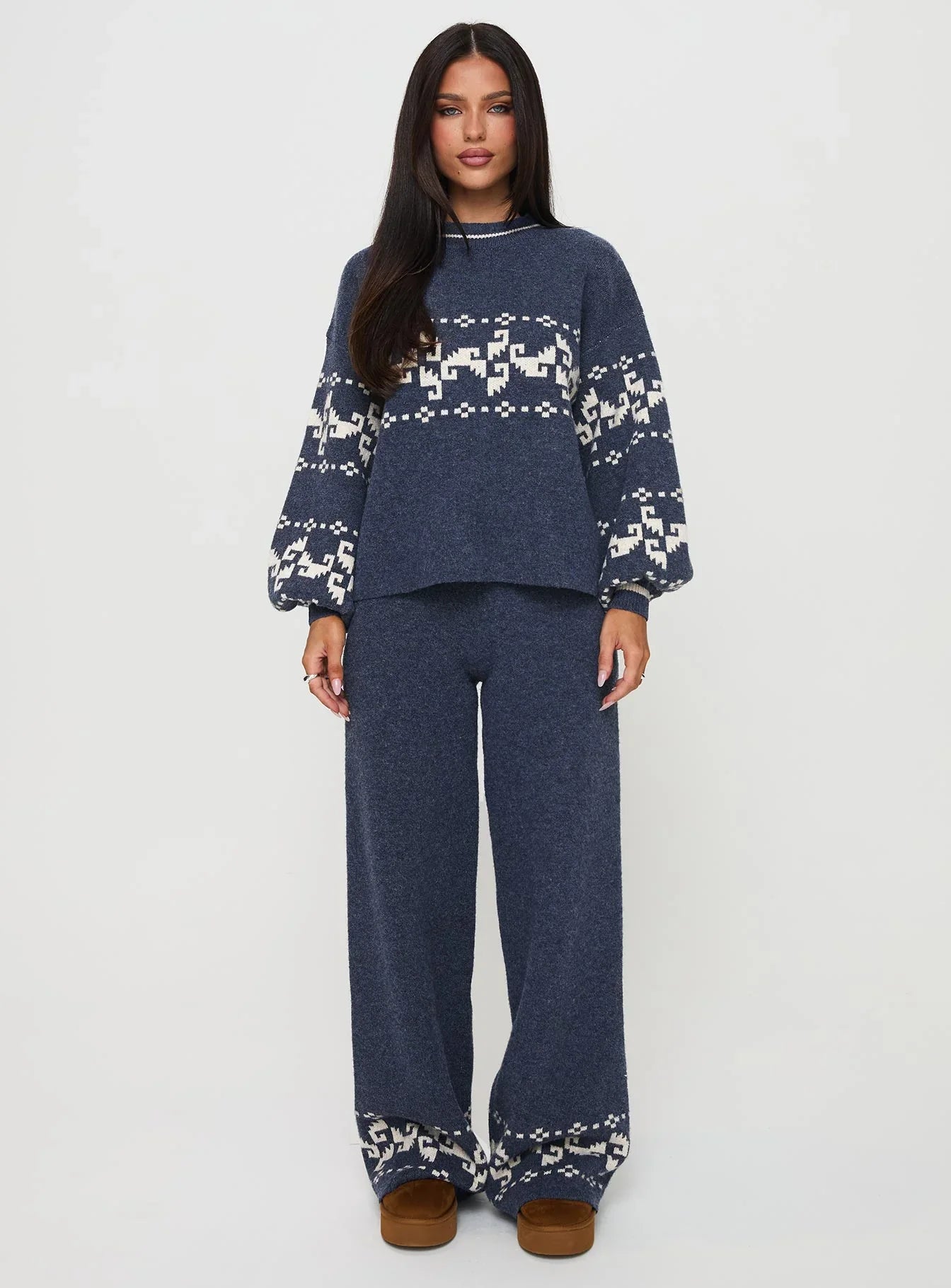 Alpine Sweater Navy Cream