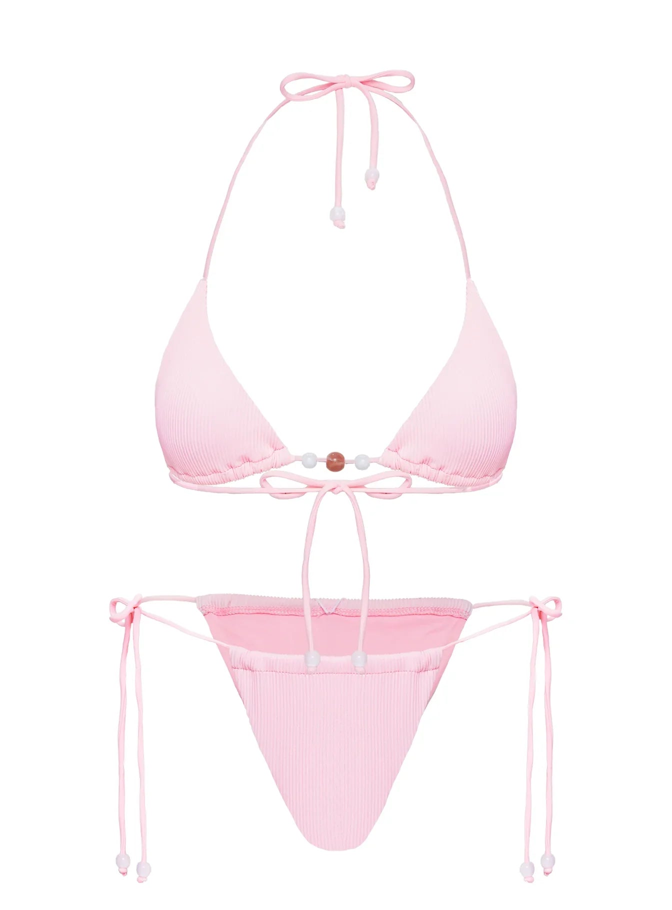 Saide Tie Side Bikini Bottoms Pink