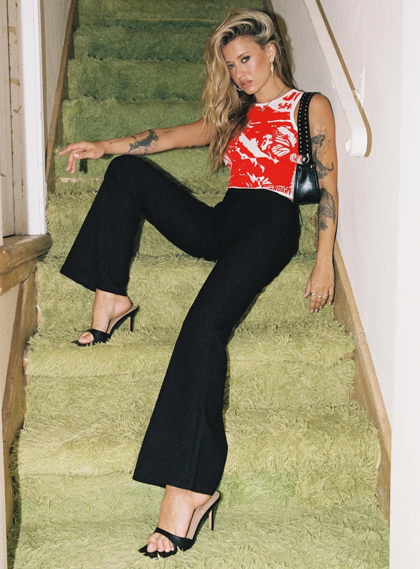 Kinkirk Flared Pants Black Petite