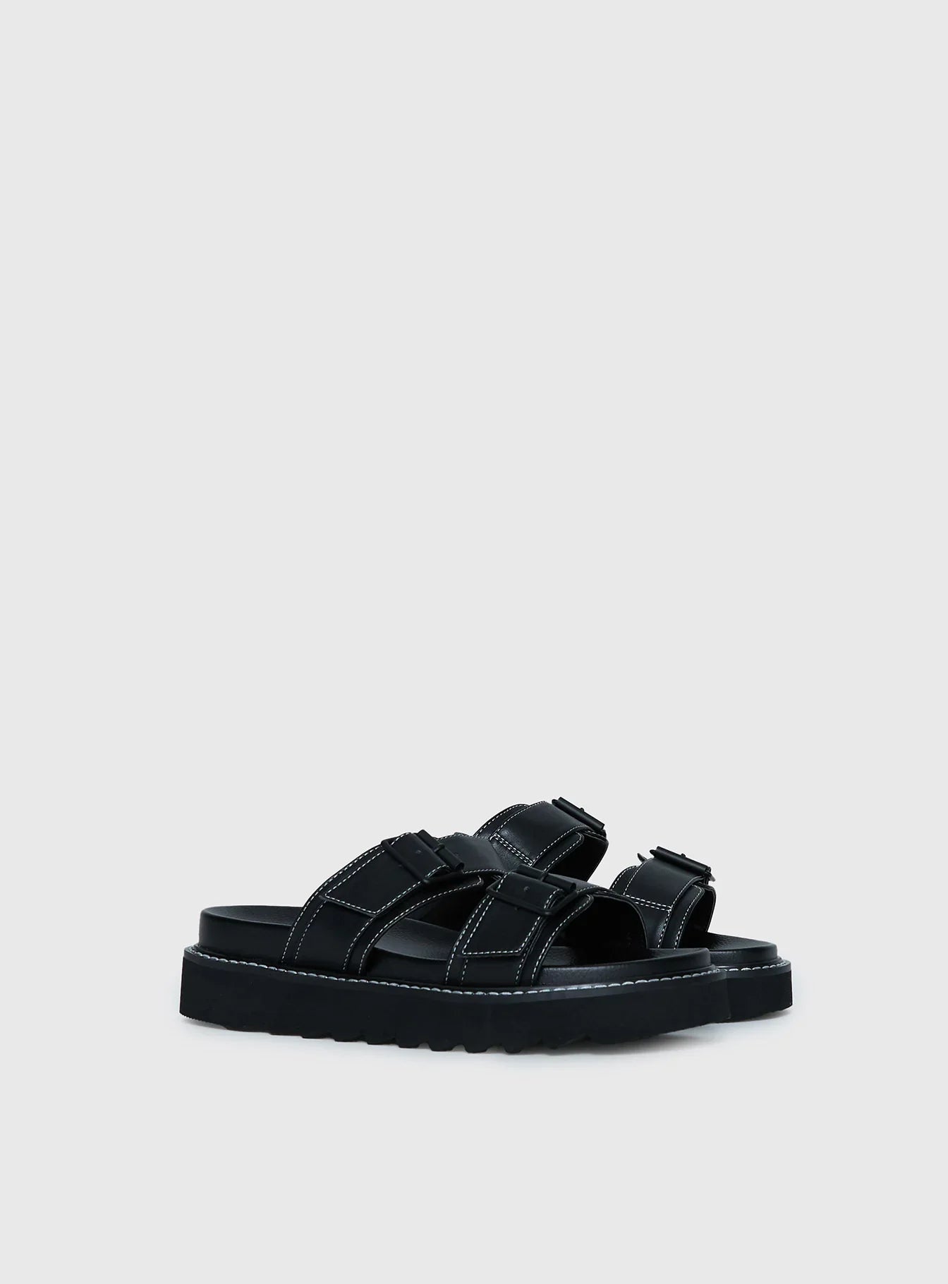 Ma Belle Sandals Contrast Stitch