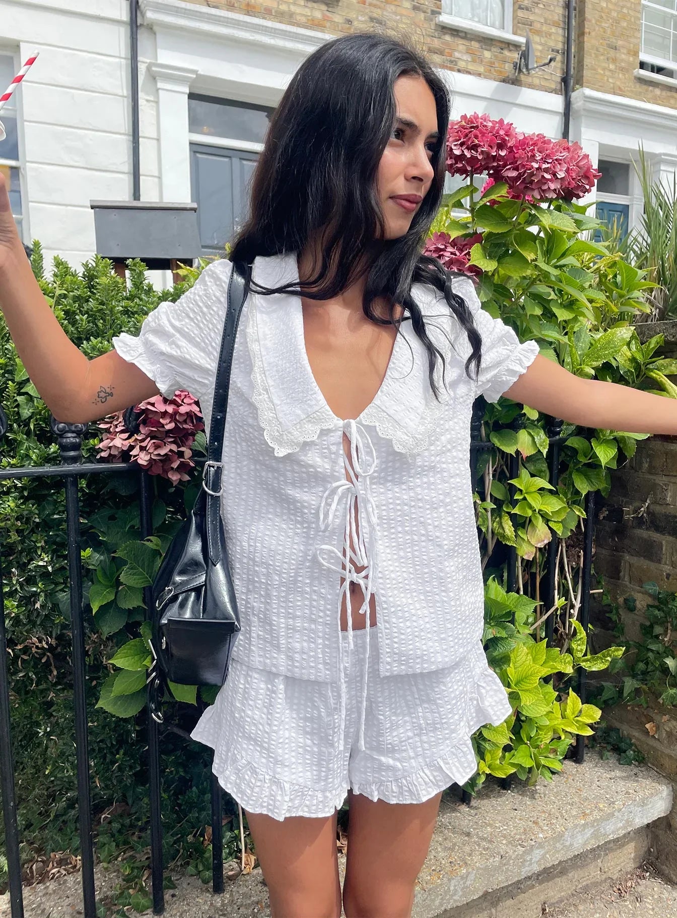 Eternal Sun Collared Set White