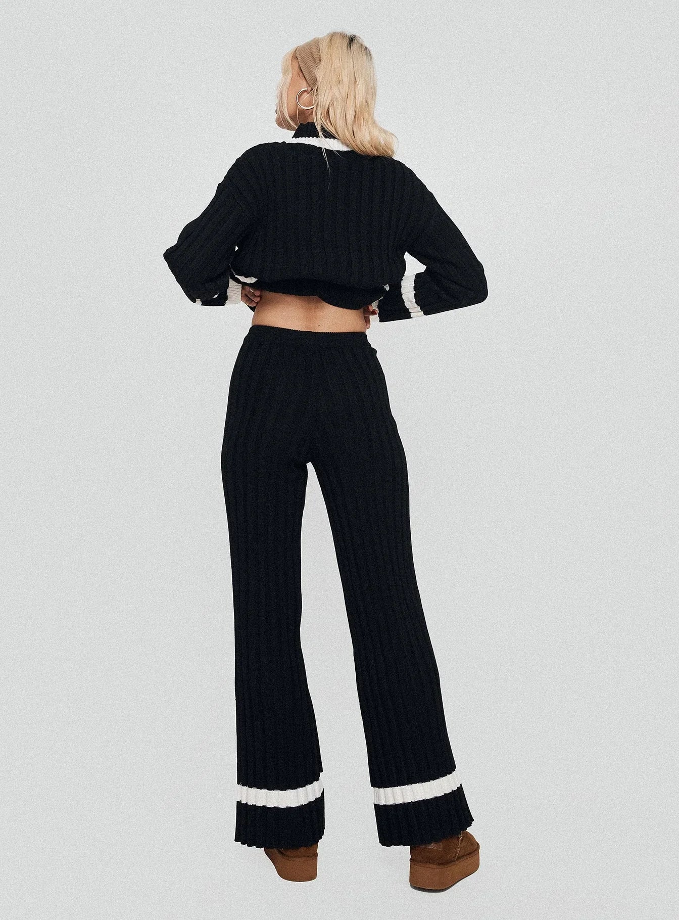 Montenegro Knit Pants Black Cream