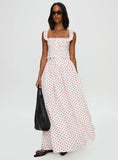 Valerio Maxi Skirt White Red