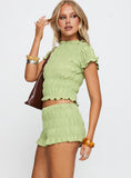Most Wanted Shirred Set Green