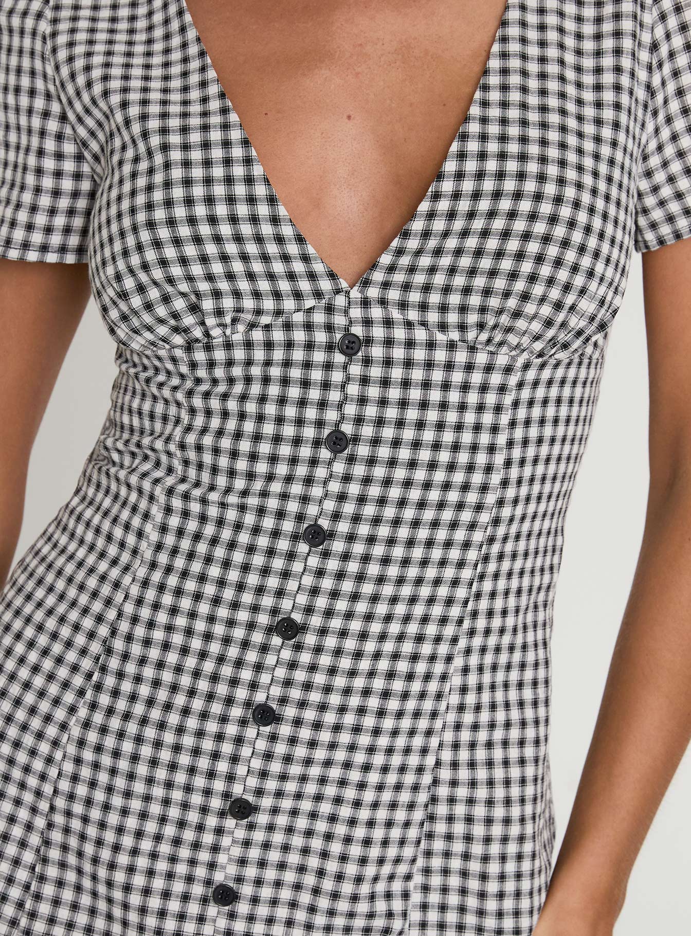Loveliness Playsuit Black White Check
