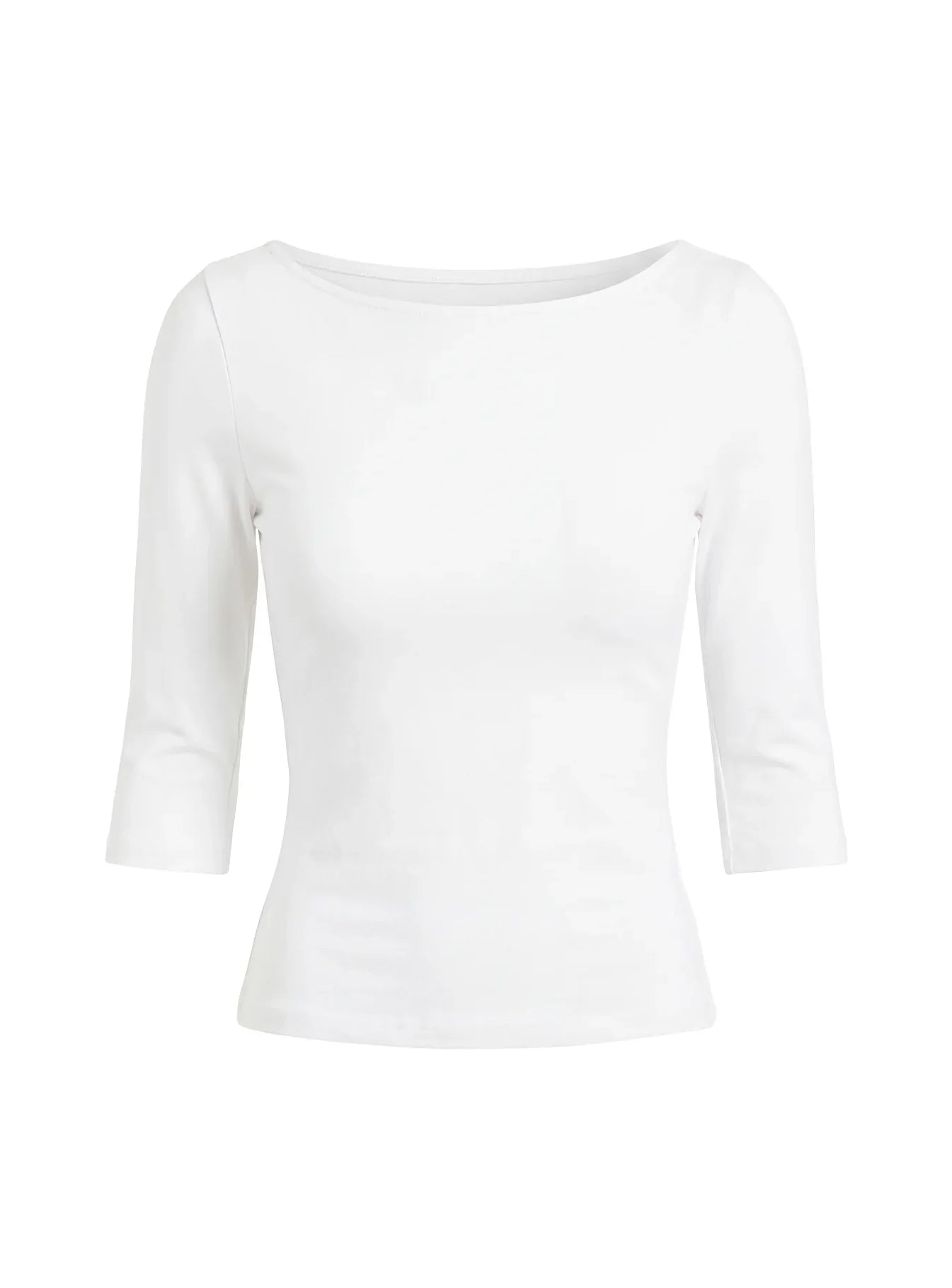 Daily Define Boatneck 3 4 Sleeve Top White