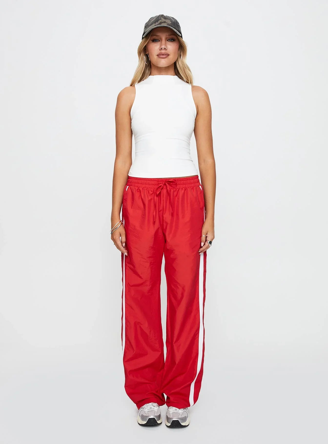 Keli Track Pants Red White