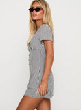 Loveliness Playsuit Black White Check
