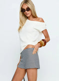 Wylie Micro Shorts Blue Brown Stripe
