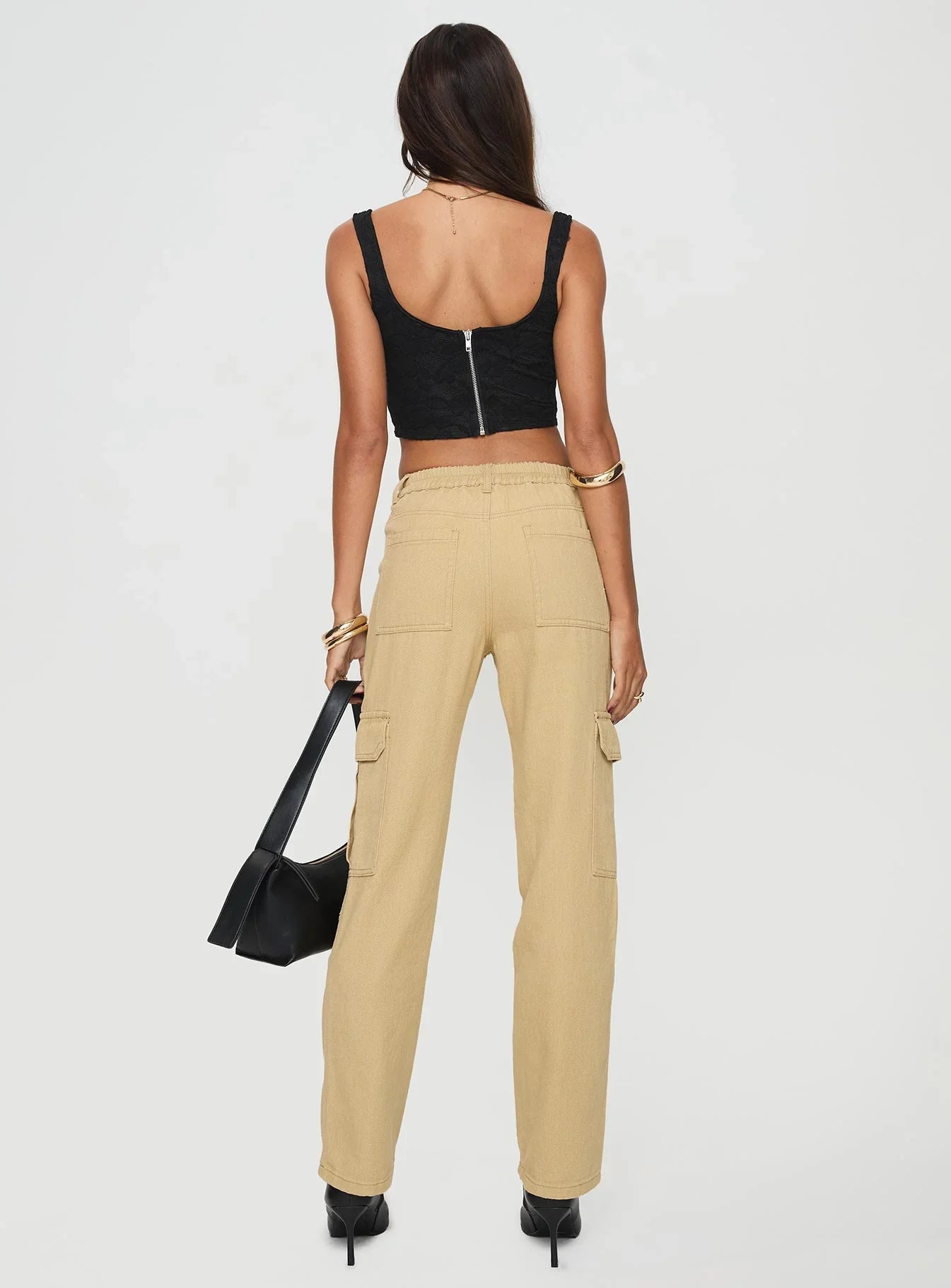 Nickei Utility Cargo Pants Beige