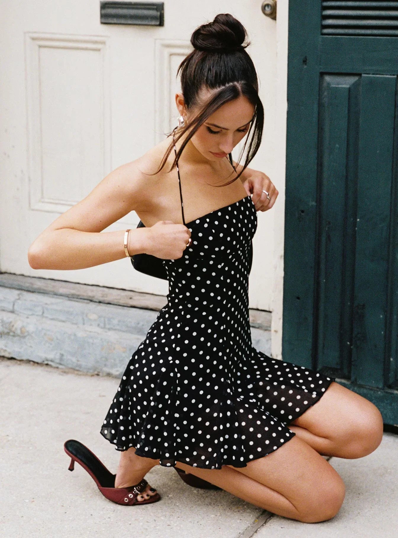 Delamere Mini Dress Black White