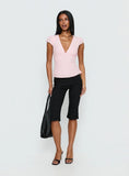 Dalanna Cap Sleeve Top Pink Lemon Polka