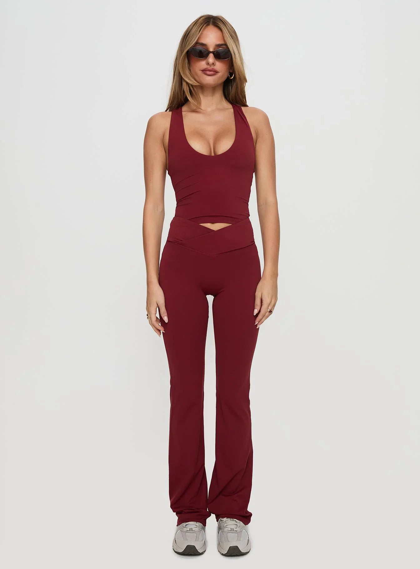 Sunday Session Active Flare Leg Pant Red