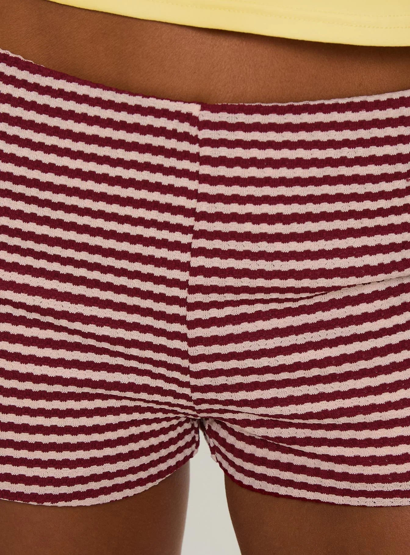 Wylie Micro Shorts Red White Stripe