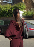 All Day Oversized Hoodie Wine