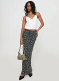 Emily Maxi Skirt Blue Black Floral