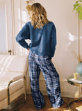 In The Morning Sleep Pant Blue Check
