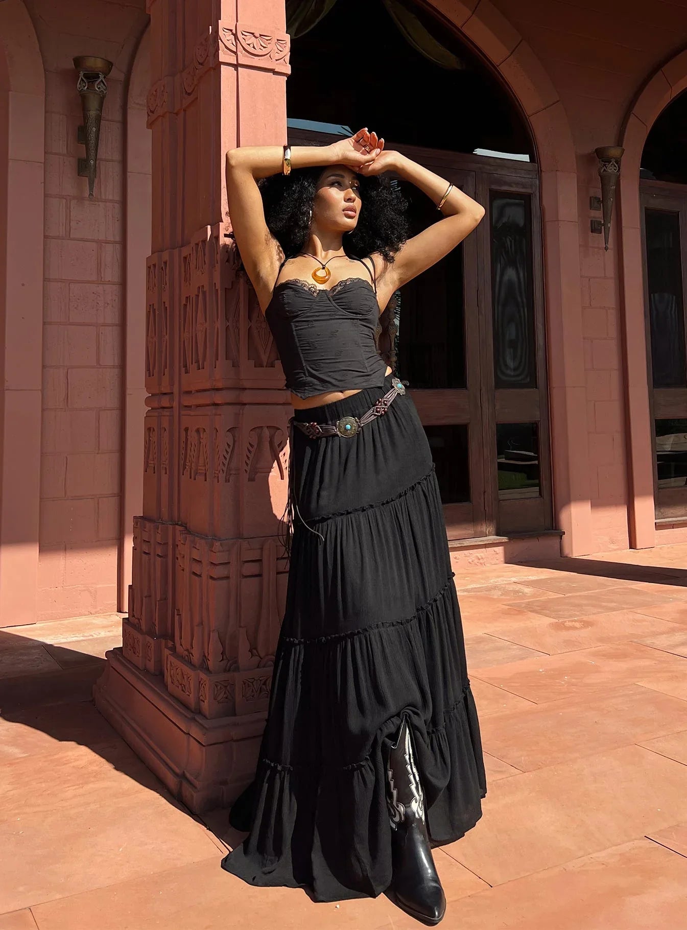 Miriah Maxi Skirt Black
